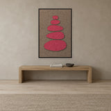 Pebble Cairn Ember viltpaneel aan de wand in een bohemian interieur