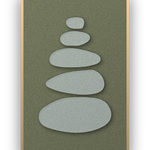 Pebble Cairn akoestisch vilt paneel Forest met blanke baklijst