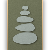 Pebble Cairn akoestisch vilt paneel Forest met blanke baklijst