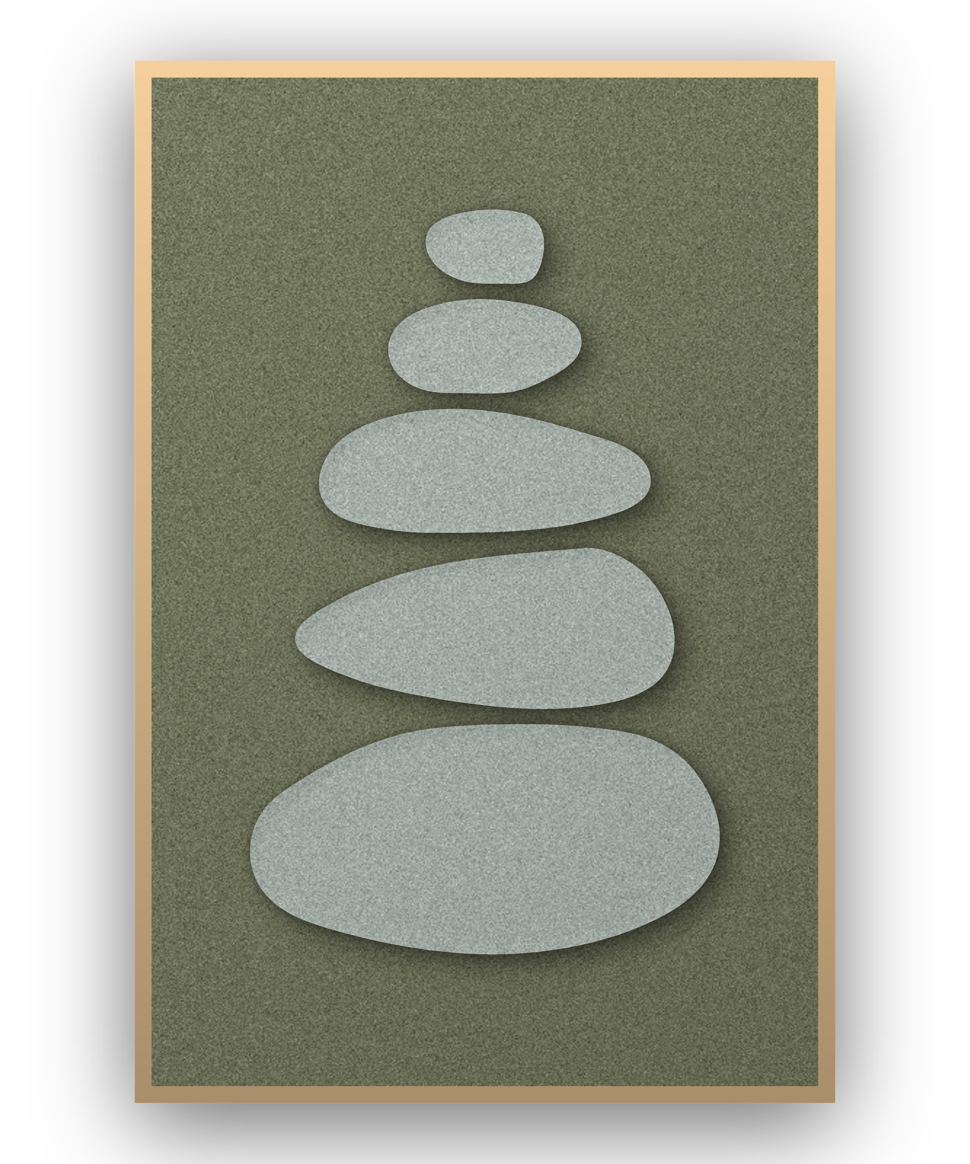 Pebble Cairn akoestisch vilt paneel Forest met blanke baklijst