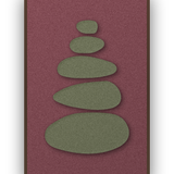 Pebble Cairn Wine akoestisch viltpaneel met kastanjebruine (wenge) baklijst, vrijstaand