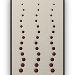 Pebble Rain Akustikfilz-Paneel mit schwarzem Schattenfugenrahmen, freigestellt