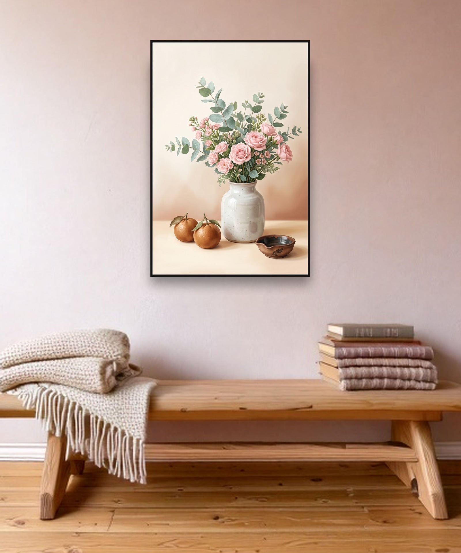 Petal Vessel ambiance avec cadre caisse noir dans un intérieur scandinave