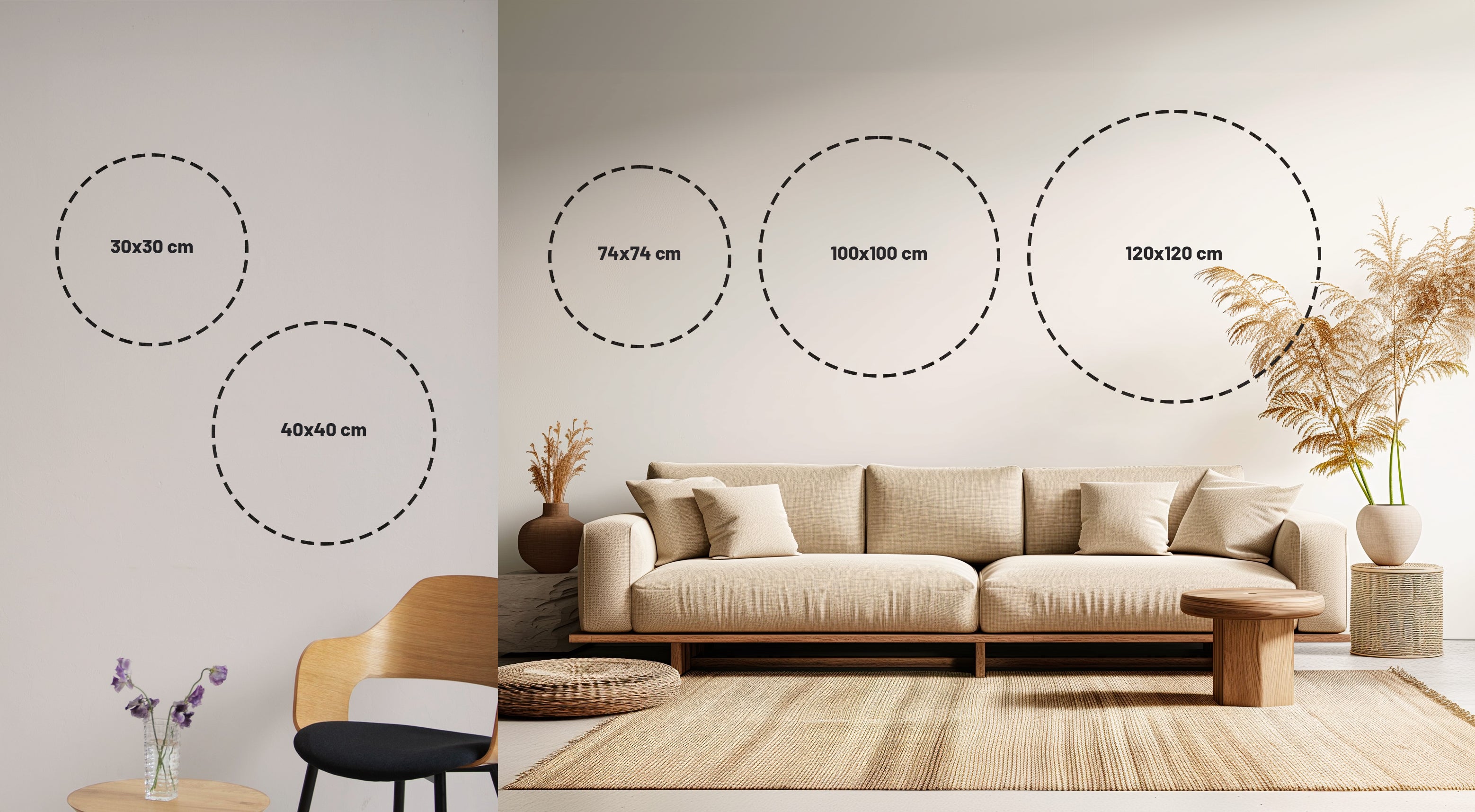 Orange Party Walldecoration Wandkraft