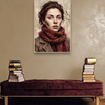 Quiet Ember sfeerbeeld met blanke houten lijst in moderne luxe interieur