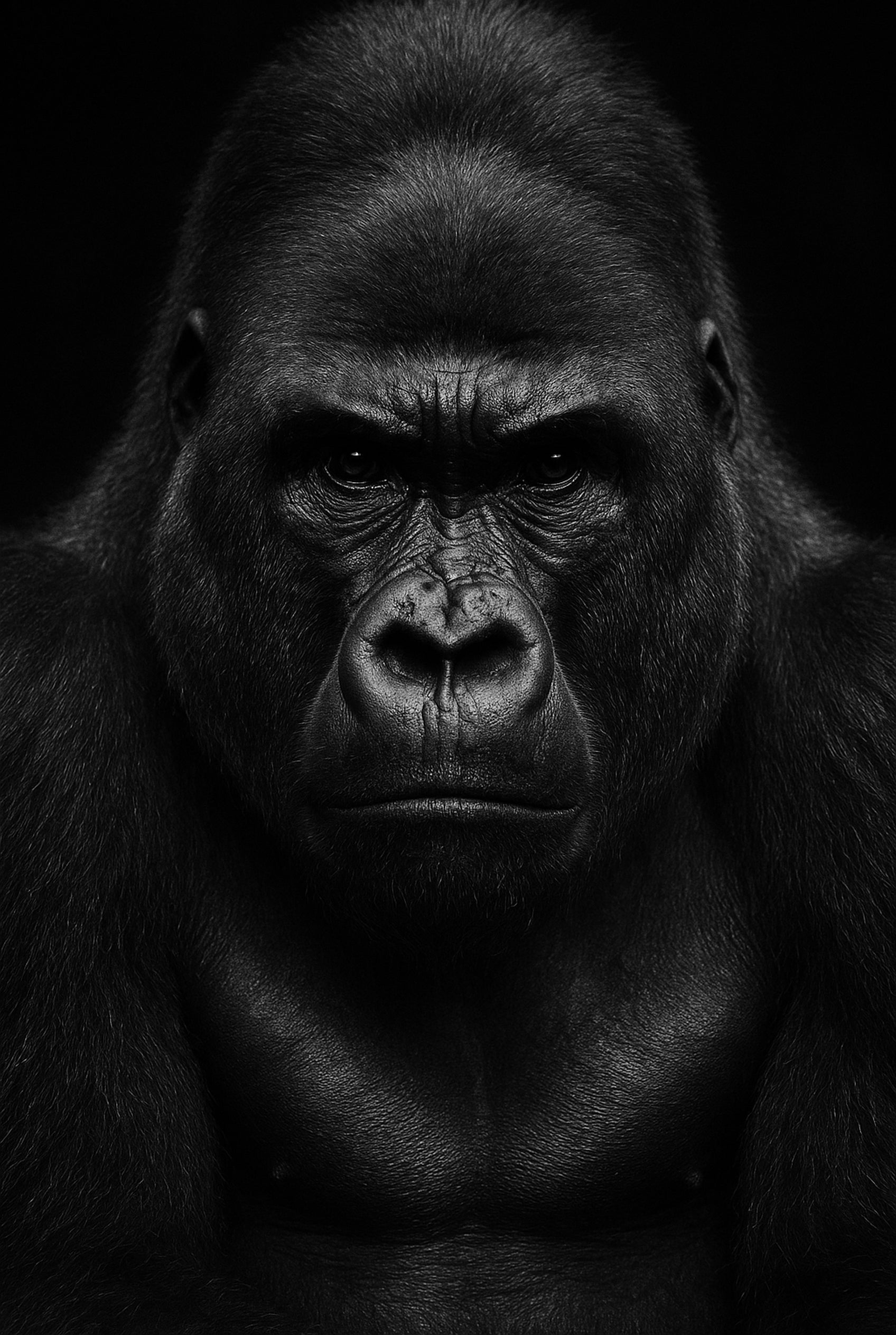 Quiet Kin - zwart-wit dierportret, Wandkraft