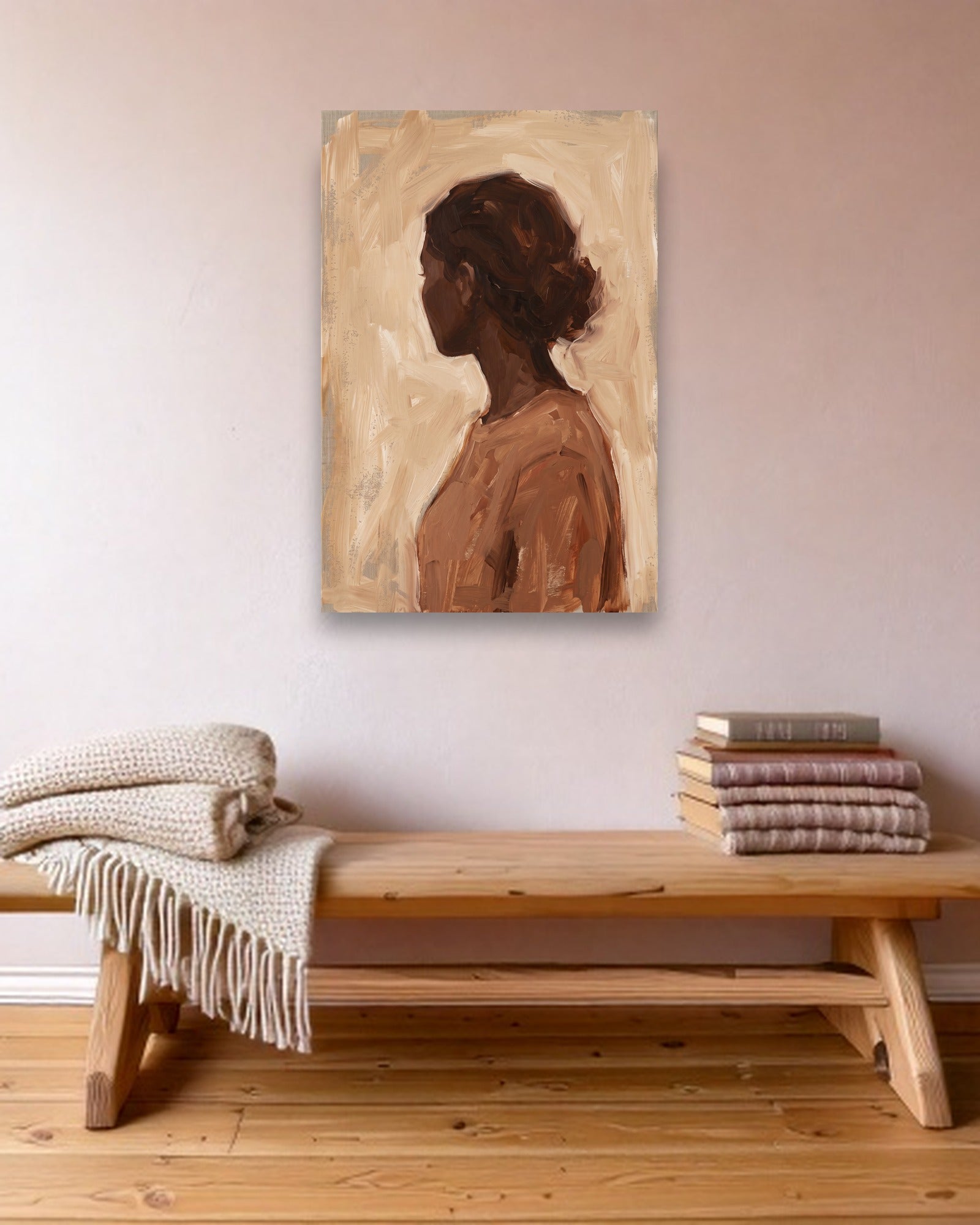 Quiet Silhouette Stimmungsbild ohne Rahmen im skandinavischen Interieur