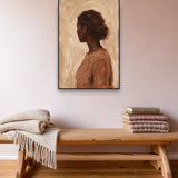 Quiet Silhouette Stimmungsbild mit schwarzem Schattenfugenrahmen im skandinavischen Interieur