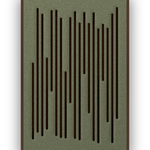 Reed Lines akoestisch viltpaneel met kastanjebruine (wenge) baklijst, vrijstaand