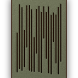 Reed Lines akoestisch viltpaneel met kastanjebruine (wenge) baklijst, vrijstaand