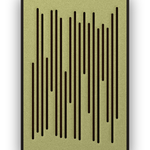 Reed Lines Akustikfilz-Paneel mit schwarzem Schattenfugenrahmen, freigestellt