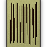 Reed Lines Akustikfilz-Paneel mit schwarzem Schattenfugenrahmen, freigestellt