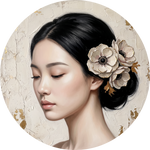Anemone Grace, rond kunstwerk op dibond van Wandkraft, Faces