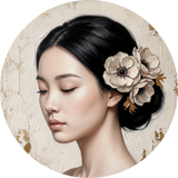 Anemone Grace, rond kunstwerk op dibond van Wandkraft, Faces