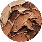 Cacao Nocturne, rond kunstwerk op dibond van Wandkraft, Structure Art