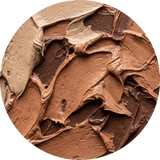 Cacao Nocturne, rond kunstwerk op dibond van Wandkraft, Structure Art