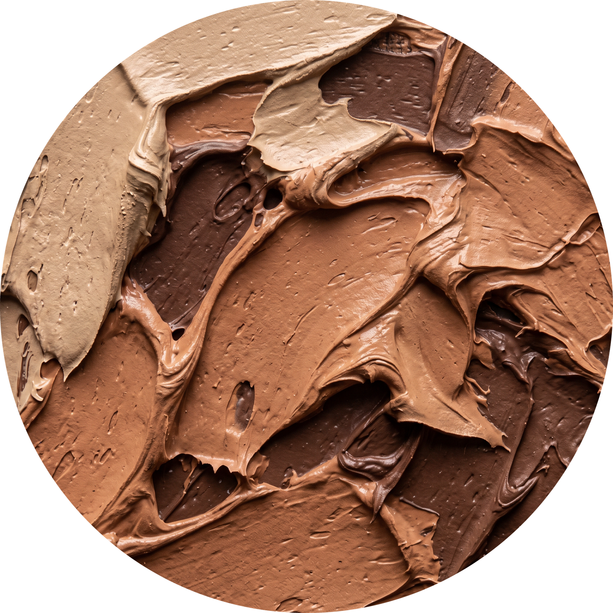 Cacao Nocturne, rond kunstwerk op dibond van Wandkraft, Structure Art