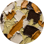 Clove Rhapsody, rundes Kunstwerk auf Dibond von Wandkraft, Structure Art