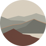 Morning Fold, rond kunstwerk op dibond van Wandkraft, Land of the Rising Sun