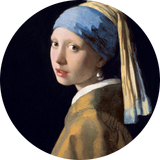 Pearl Glance, rond kunstwerk op dibond van Wandkraft, Dutch Masters