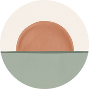 Rising Clay, rond kunstwerk op dibond van Wandkraft, Land of the Rising Sun