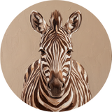 Striped Silence, rond kunstwerk op dibond van Wandkraft, Wildlife
