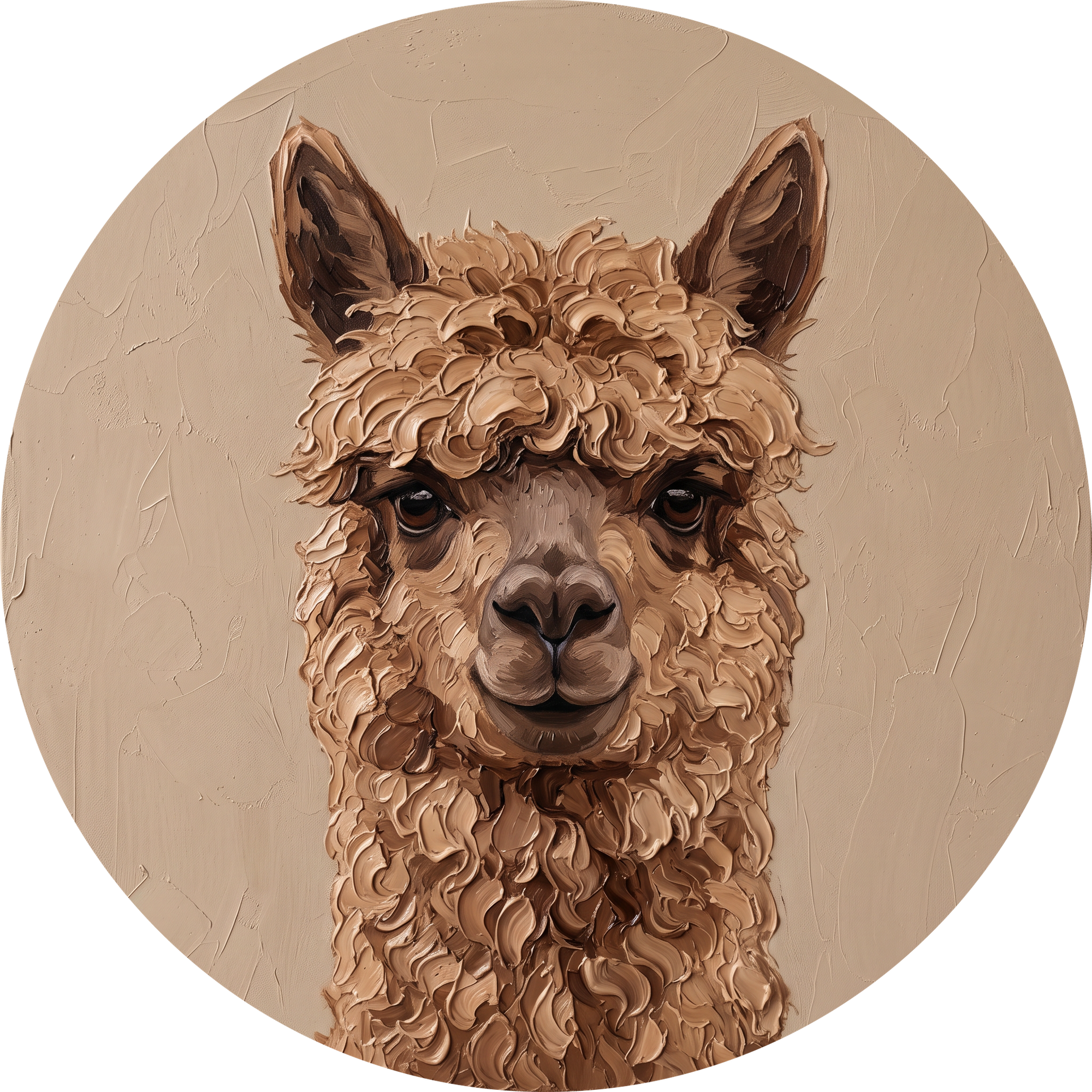 Wool Cloud, rond kunstwerk op dibond van Wandkraft, Wildlife