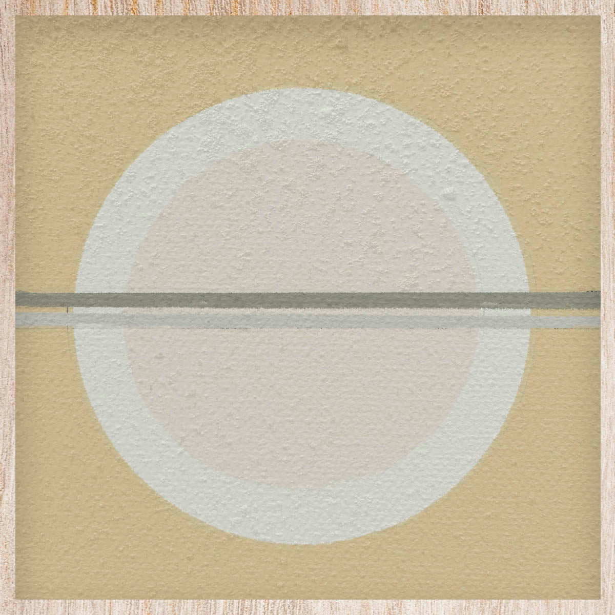 Saturn Walldecoration Wandkraft 74x74 cm Art Structure lijst Blank
