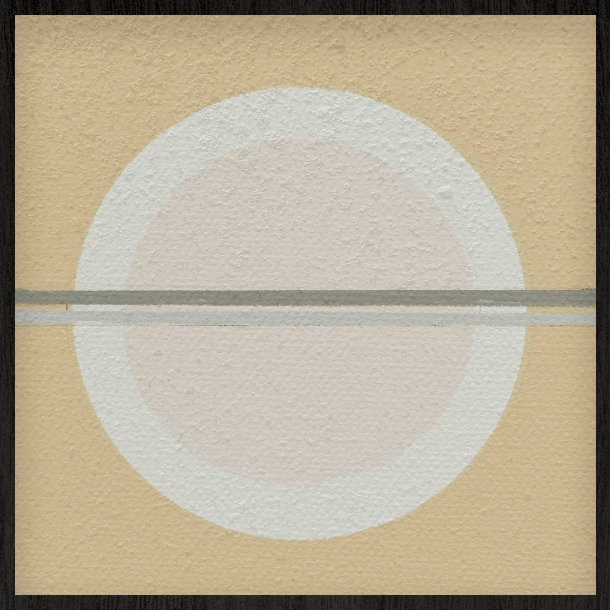 Saturn Walldecoration Wandkraft 74x74 cm Art Structure lijst Zwart