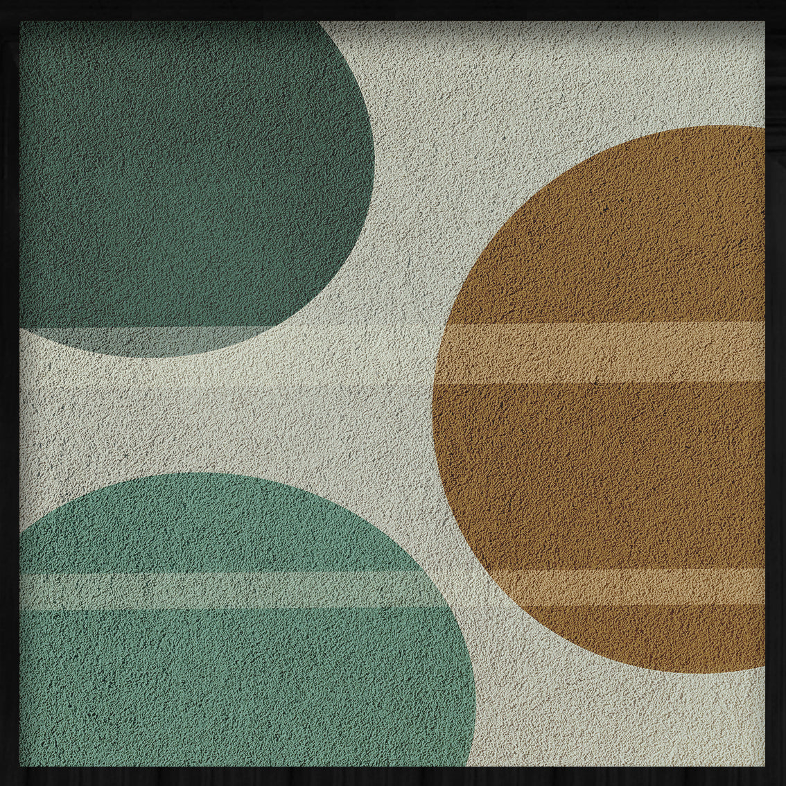 Bubbles Walldecoration Wandkraft Art Structure lijst Zwart