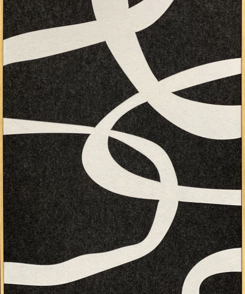 Feltro Acustico 001 Walldecoration Wandkraft 80x120 cm Baklijst Blank Zwart