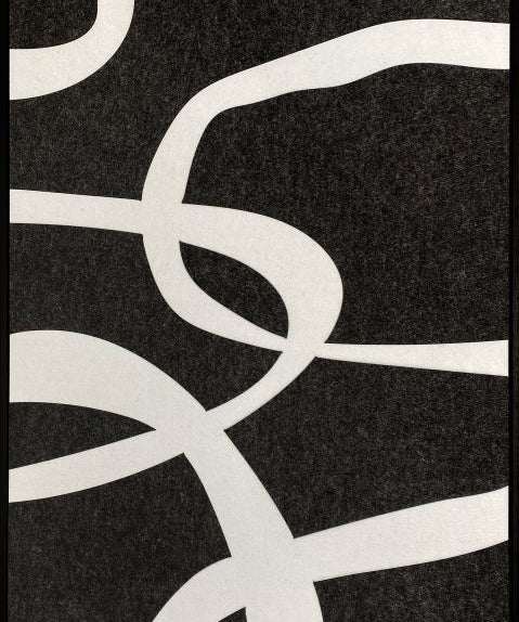 Feltro Acustico 001 Walldecoration Wandkraft 80x120 cm Baklijst Zwart Zwart