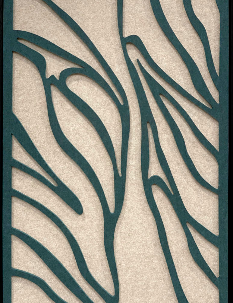 Feltro Acustico 003 Walldecoration Wandkraft Baklijst Zwart Bruin