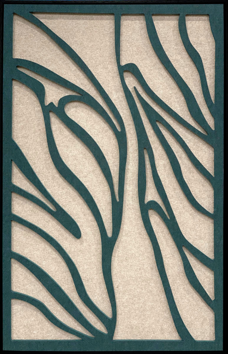 Feltro Acustico 003 Walldecoration Wandkraft Baklijst Zwart Bruin
