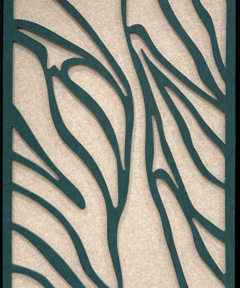 Feltro Acustico 003 Walldecoration Wandkraft 80x120 cm Baklijst Zwart Bruin
