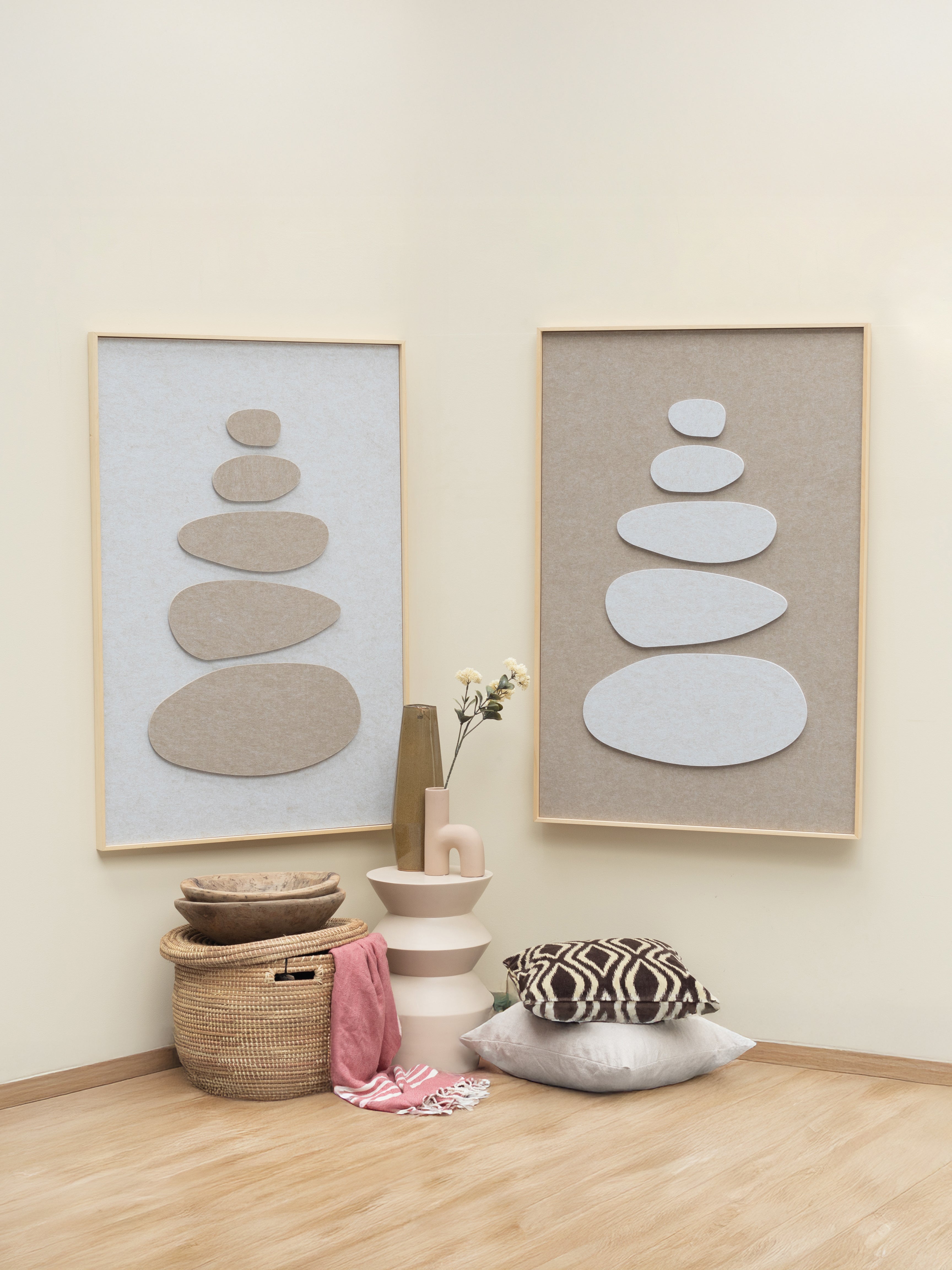 Stacked Ovals Set Walldecoration Wandkraft