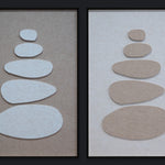 Stacked Ovals Set Walldecoration Wandkraft Baklijst Zwart