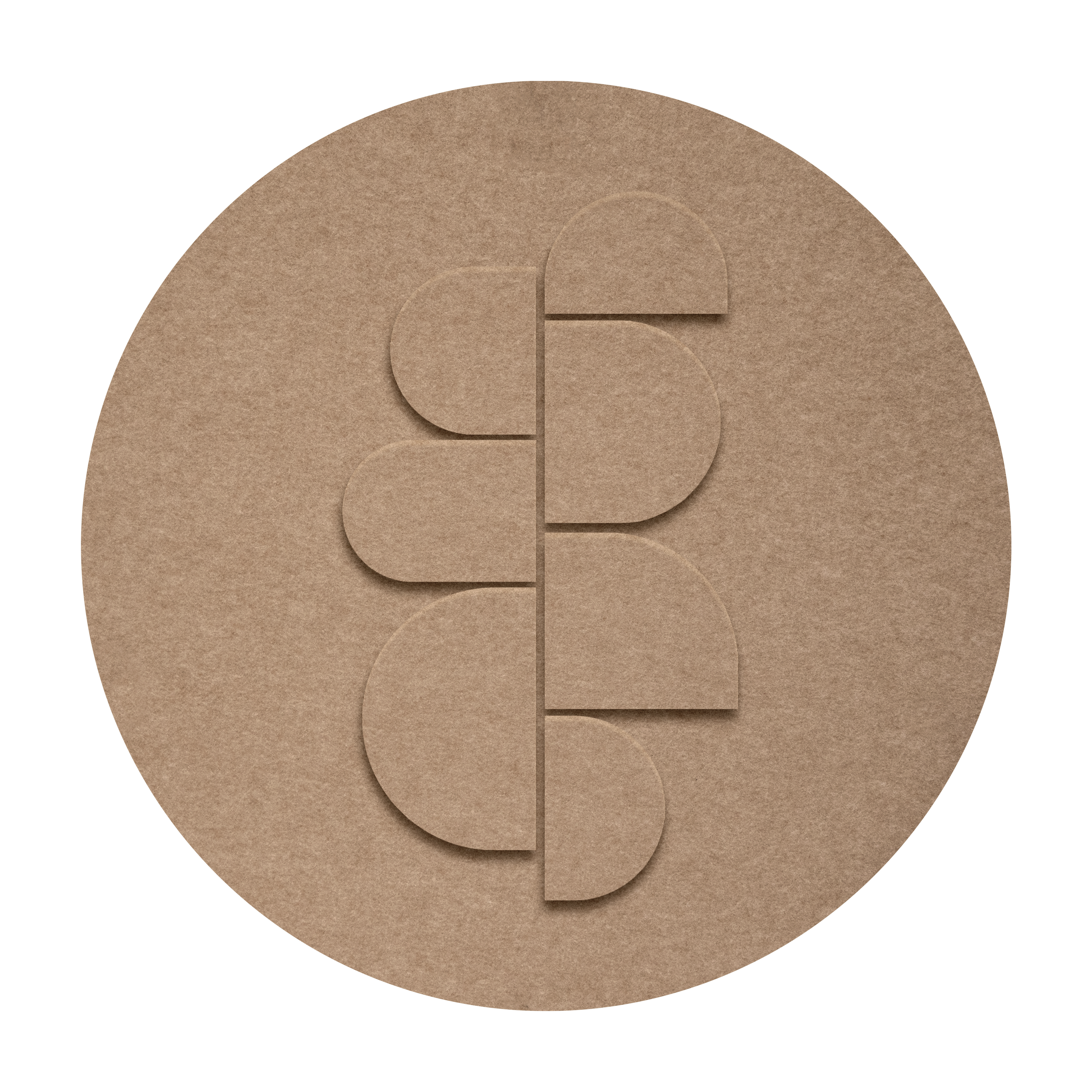 Symmetry Leaf Walldecoration Wandkraft 74x74 cm Bruin