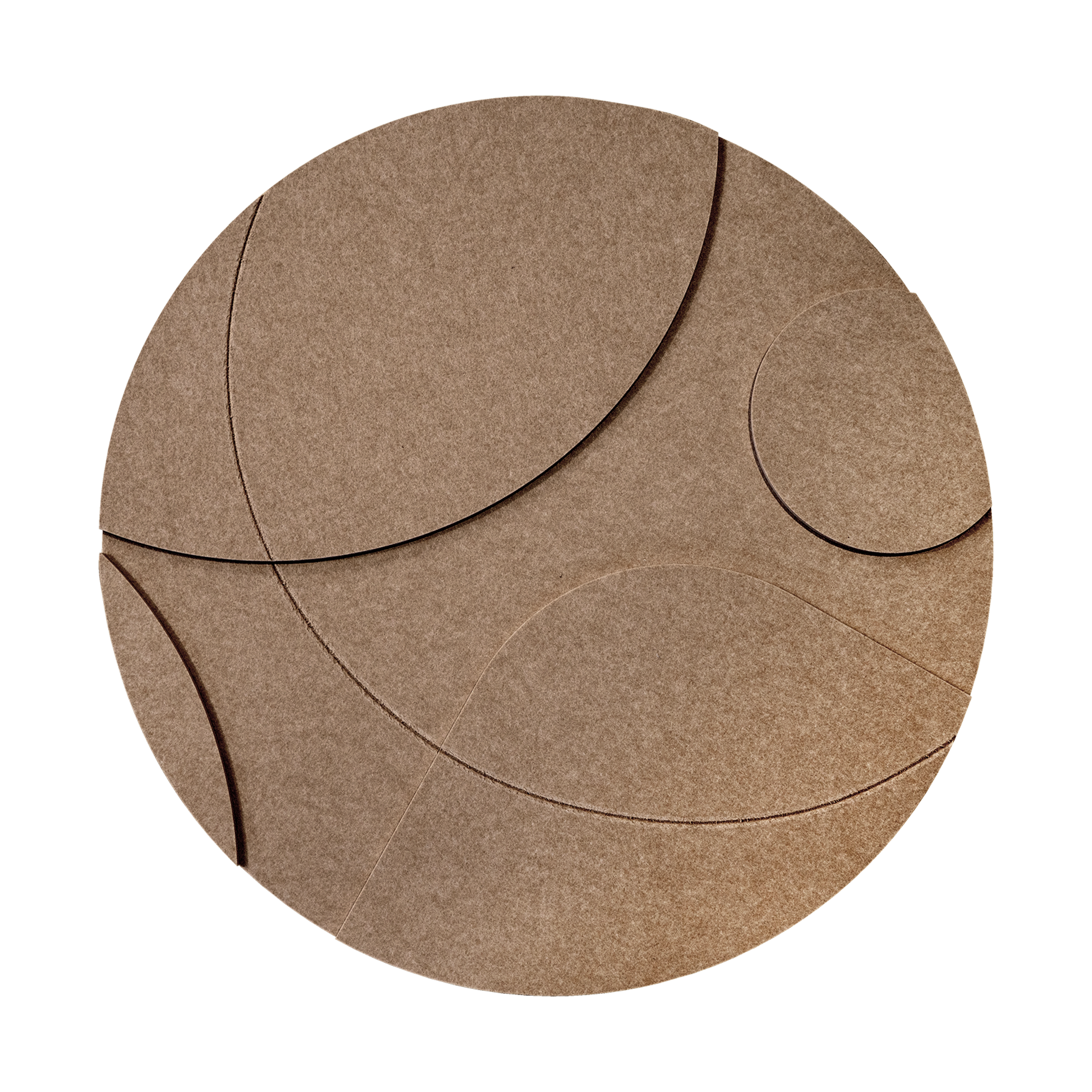 Orbital Balance Walldecoration Wandkraft 74x74 cm Bruin