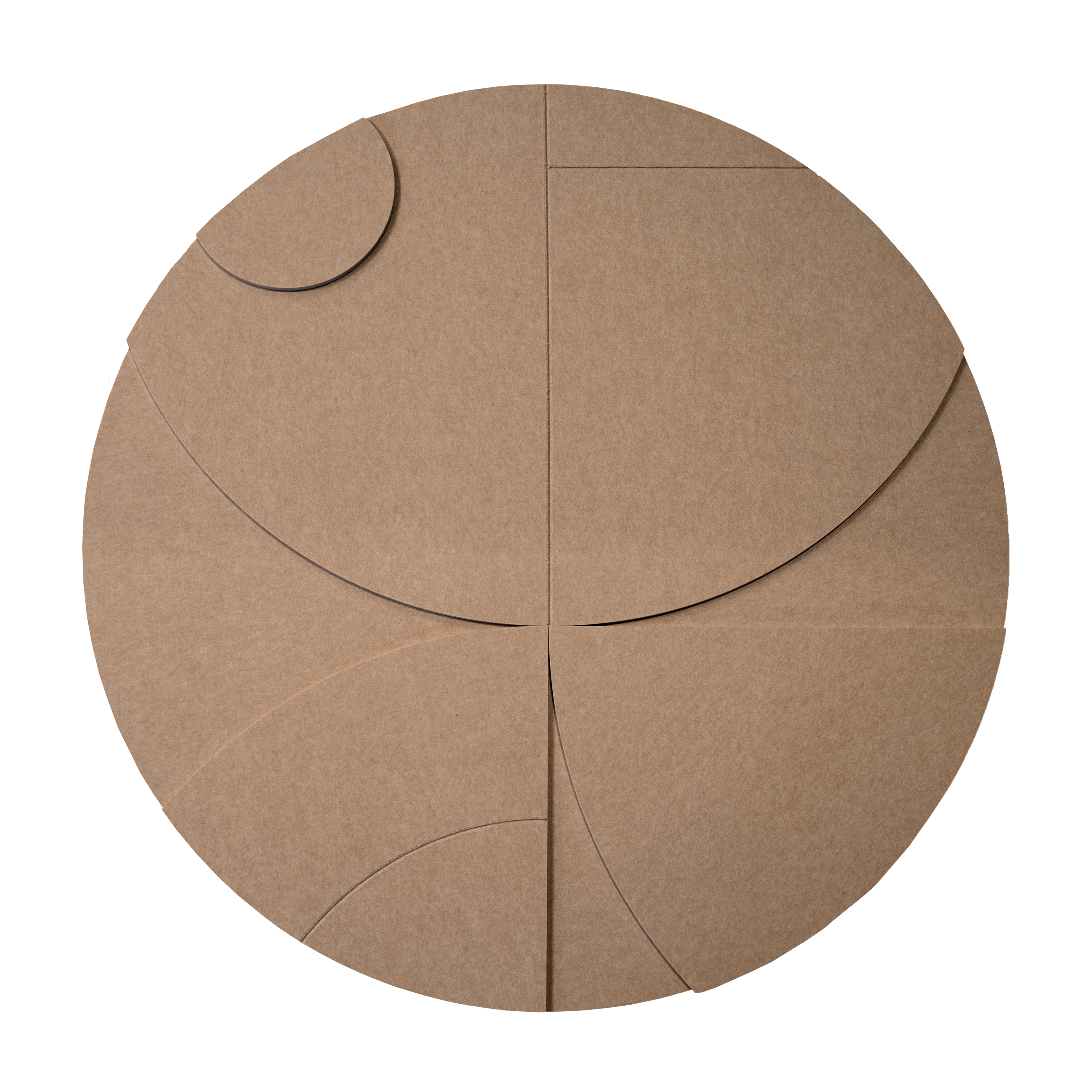 Geometric Harmony Walldecoration Wandkraft 74x74 cm Bruin