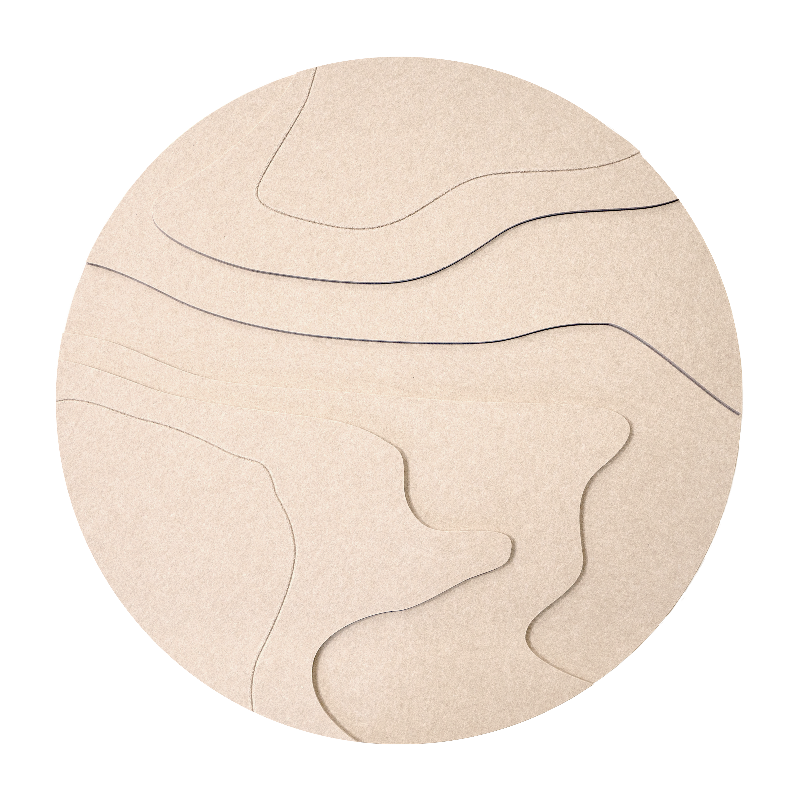 Contour Flow Walldecoration Wandkraft 74x74 cm Beige