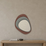Stone Shield relief acoustique en feutre superposé, ambiance, coloris Cacao-Mint-Ivoor