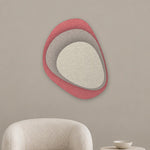 Stone Shield relief acoustique en feutre superposé, ambiance, coloris Blush-Warmgrijs-Ivoor