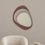Stone Shield relief acoustique en feutre superposé, ambiance, coloris Cacao-Warmgrijs-Kalksteen
