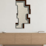 Step Tower relief acoustique en feutre superposé, ambiance, coloris Kruidnagel-Mint-Kalksteen