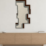Step Tower relief acoustique en feutre superposé, ambiance, coloris Kruidnagel-Mint-Kalksteen