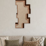 Step Tower relief acoustique en feutre superposé, ambiance, coloris Kruidnagel-Caramel-Zand