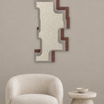 Step Tower relief acoustique en feutre superposé, ambiance, coloris Cacao-Warmgrijs-Kalksteen