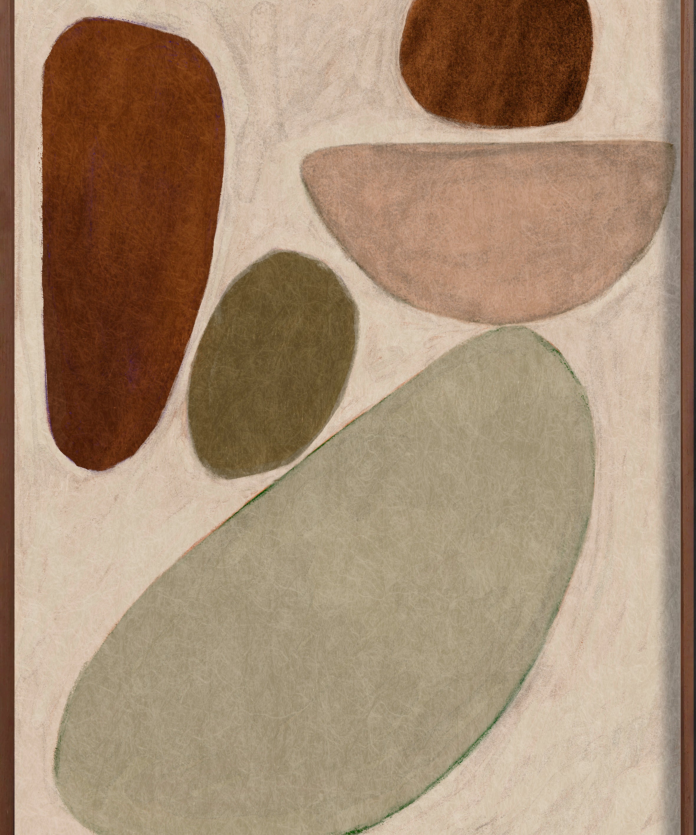 Hisui Walldecoration Wandkraft 80x120 cm Baklijst Wenge