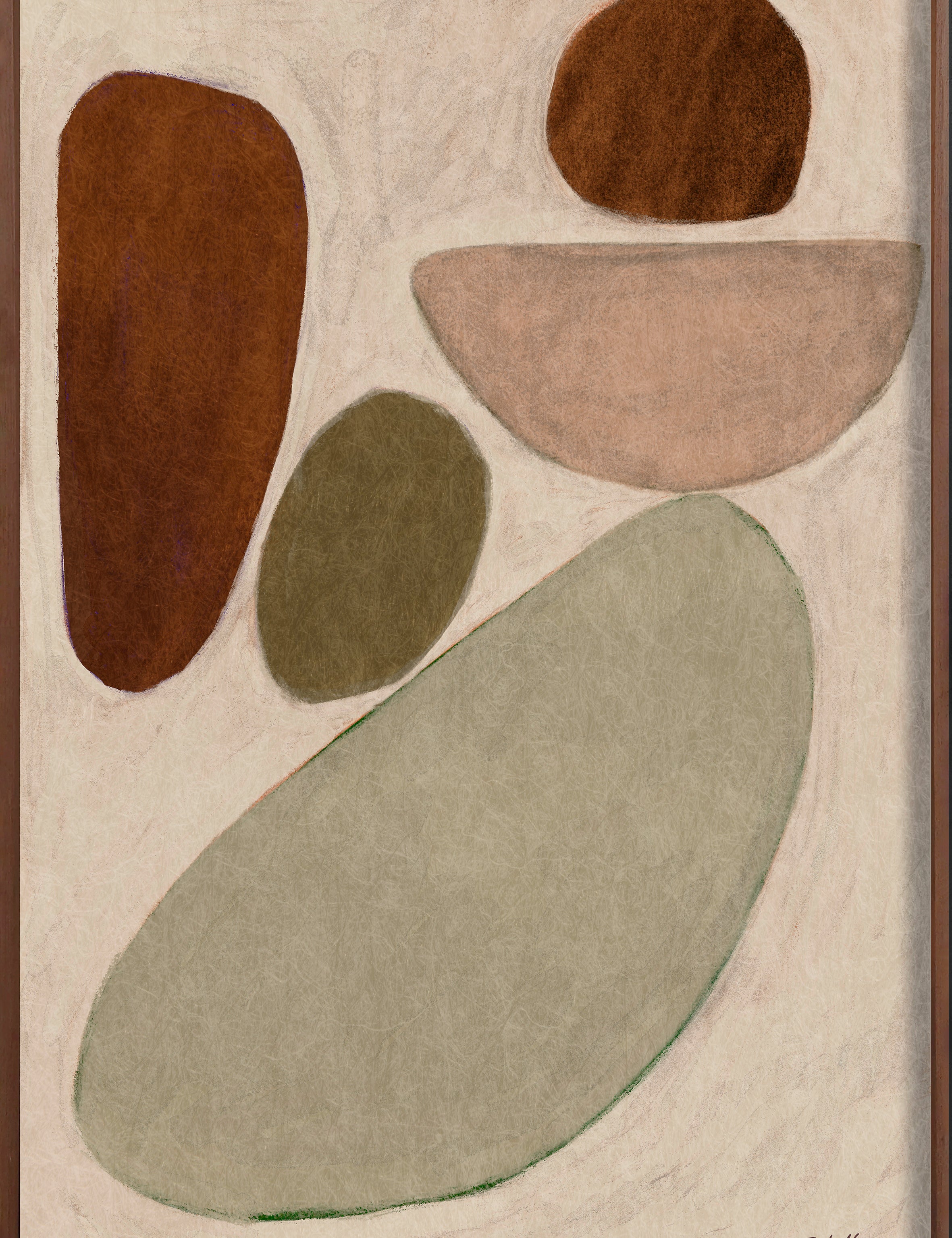 Hisui Walldecoration Wandkraft 80x120 Floater Frame Wenge